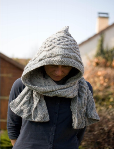 MES FAVORIS TRICOT-CROCHET: Modèle tricot gratuit : Une écharpe à capuche