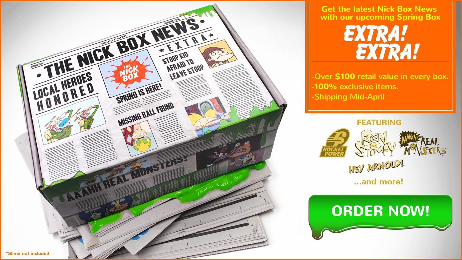 NickALive! Spring 2018 Nick Box Unboxing Extra! Extra! The Nick Box