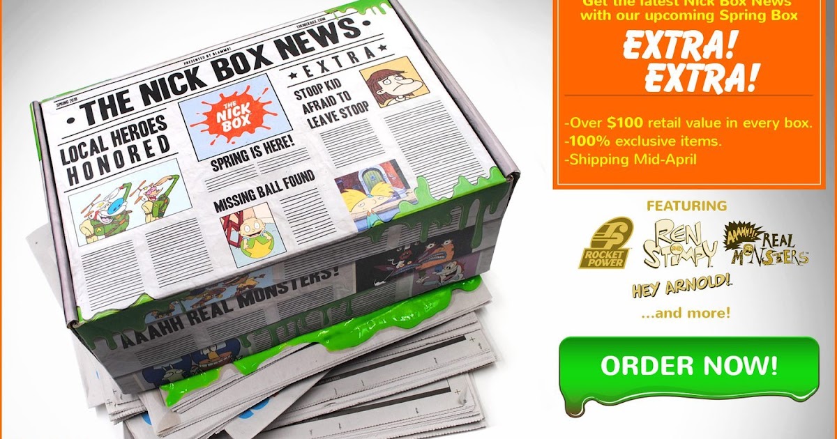 NickALive! Spring 2018 Nick Box Unboxing Extra! Extra! The Nick Box