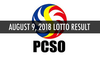 lotto result august 9 2018