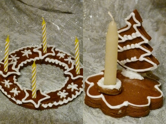 Essbarer Mini-Adventskranz aus Lebkuchen | In der Weihnachtsbäckerei