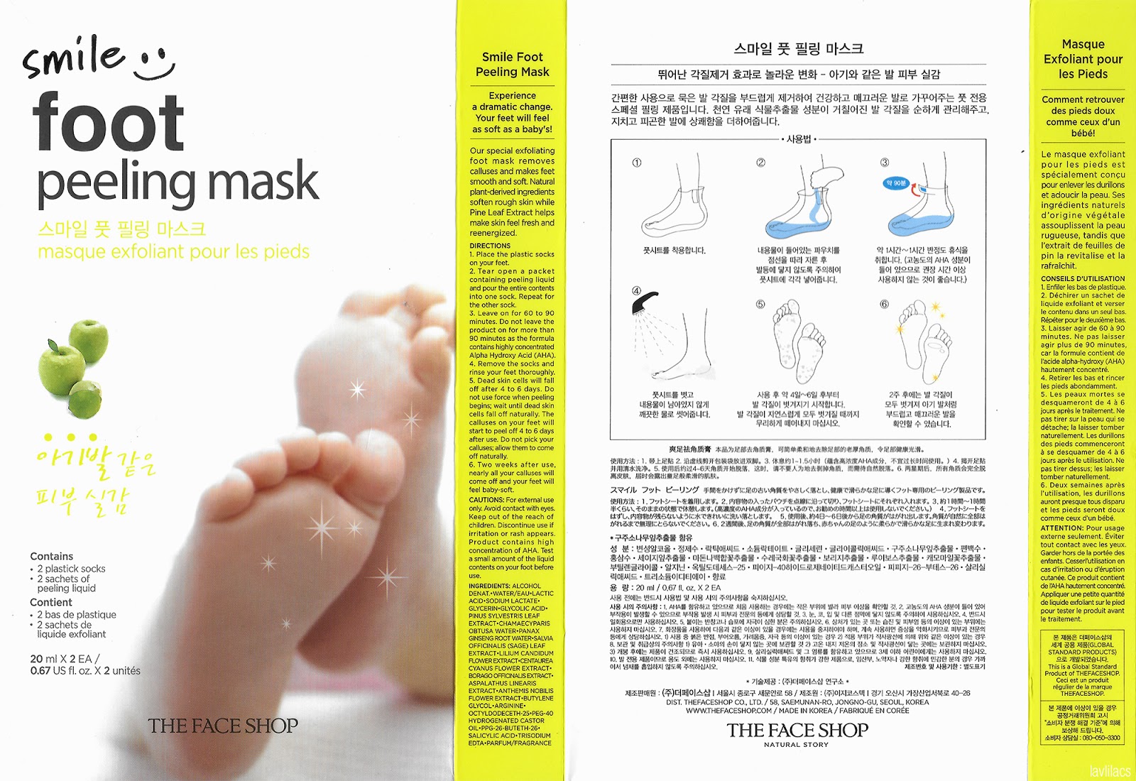 The Face Shop Smile Foot Peeling Packaging