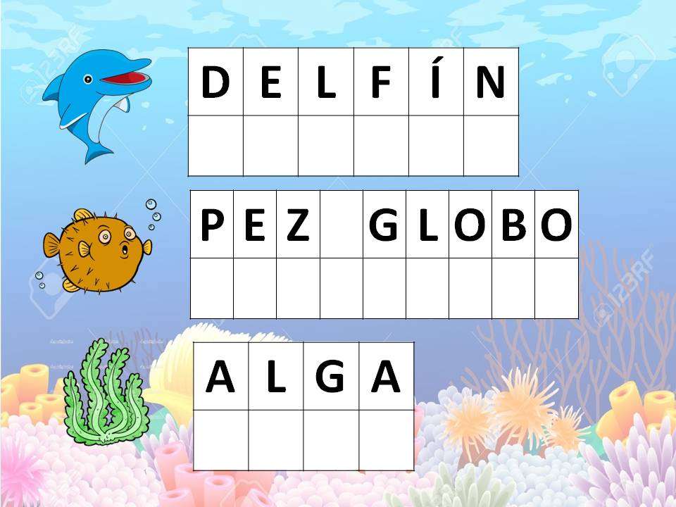 La Clase De Mar Lectoescritura En El Fondo Del Mar Fondo De Mar Lectoescritura Proyectos Educacion Infantil