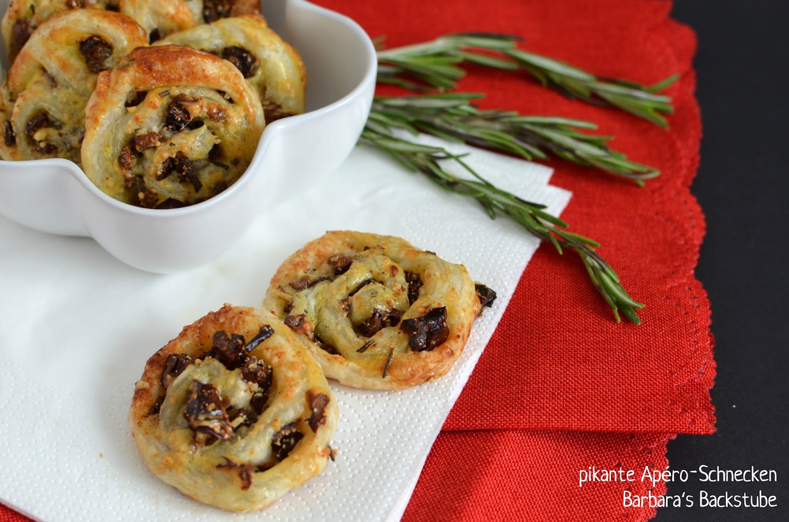 Barbara&amp;#39;s Backstube: pikante Apéro Schnecken