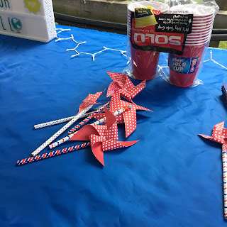 Pencil pinwheels from real red DSP These are pinwheels made from real red DSP and then glued to pencils