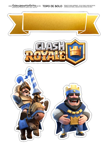 Clash Royale: Free Printable Cake Toppers. Clash Royale: Free Printable Cake Toppers.