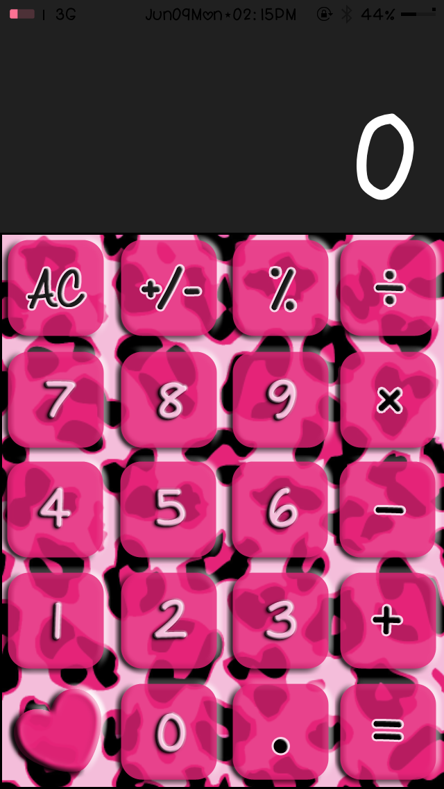 StylizedThemes: Pink Leopard Calculator Theme