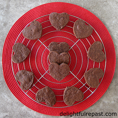 Chocolate Shortbread Hearts (but you can make any shape you want) / www.delightfulrepast.com