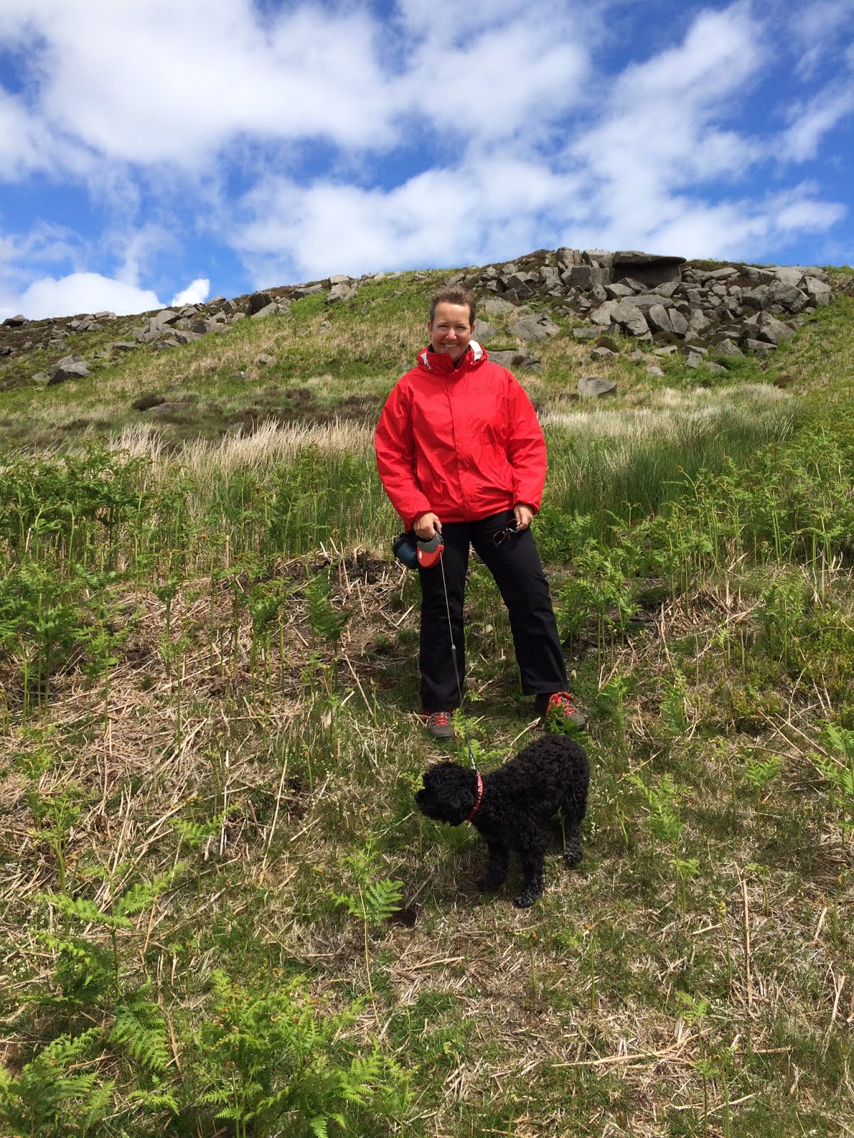 Me on the South Downs with Merry the dog