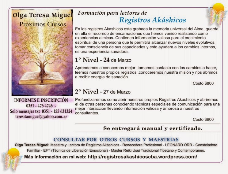 portal terapias cordoba FORMACION PARA LECTORES DE REGISTROS AKASHICOS