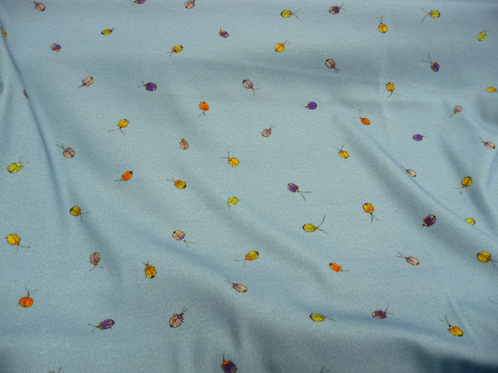 Jersey Stoff Meterware - Dino Marienkäfer Design 230gsm