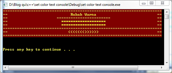 Sedikit Tentang Kuliahku: Merubah Warna Text Pada Tampilan Console ...