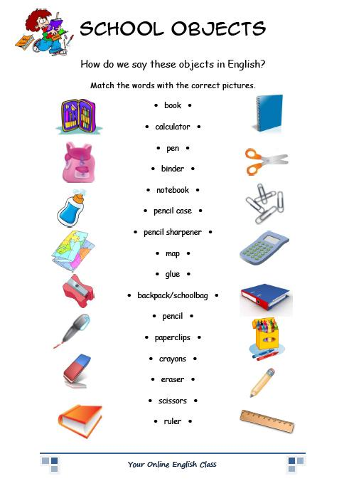 Conheça o nome dos materiais escolares em inglês