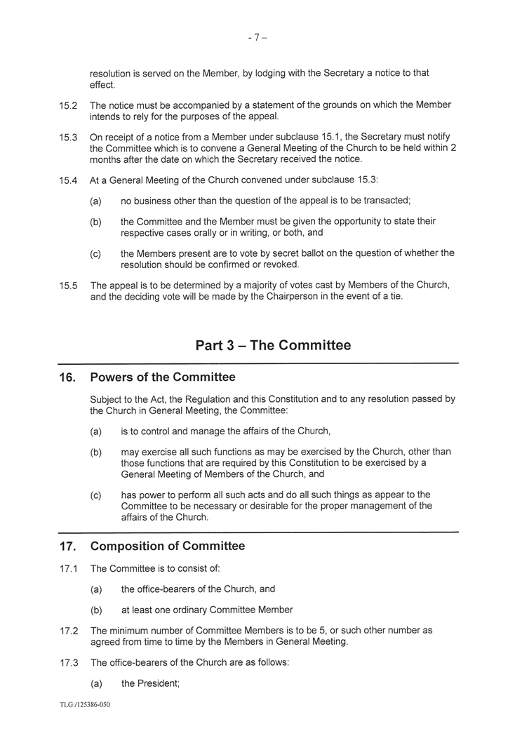 Constitution of The Congregation of the Enmore Spiritualist Church Incorporated
