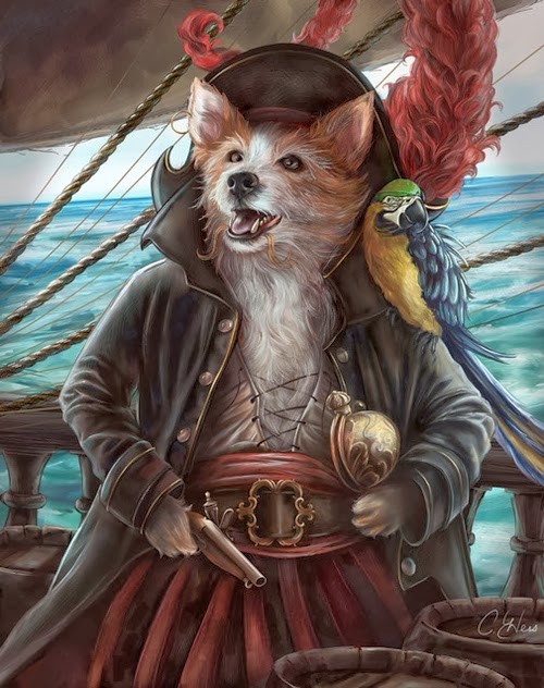 08-Pirate-Jean-Lafitte-Animals-From-History-Illustrator-&-Writer-Christina-Hess-www-designstack-co