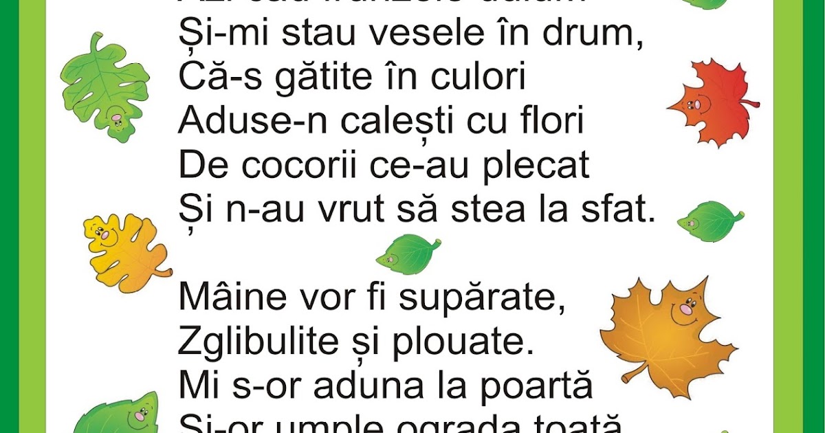 Clasa Noastr U0102 Poezii De Toamna