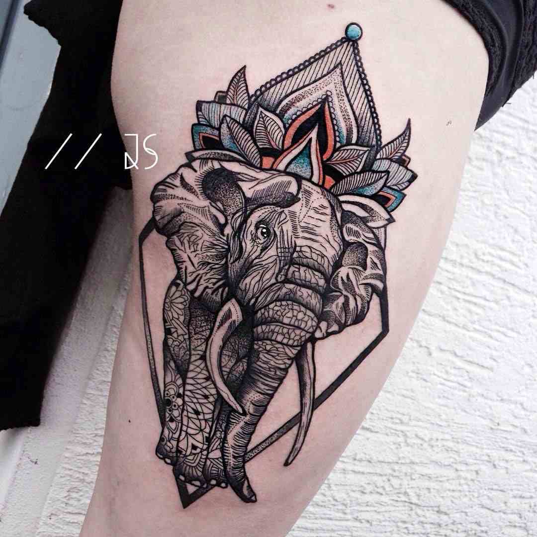 Imagen de un tatuaje de elefante