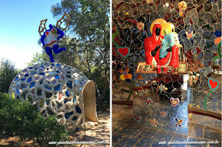 Igreja, exterior e interior, Jardim do Tarô de Niki de Saint-Phalle