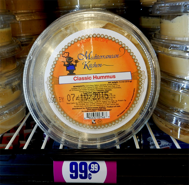 The 99 Cent Chef Deal of the Day Classic Hummus