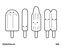 Popsicle Coloring Page 2