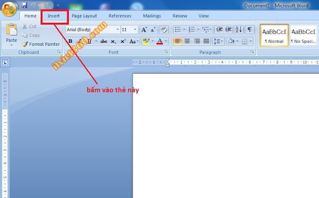 insert in office word 2007