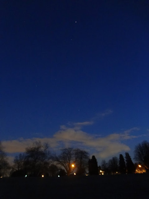 clear blue starry night in vancouver