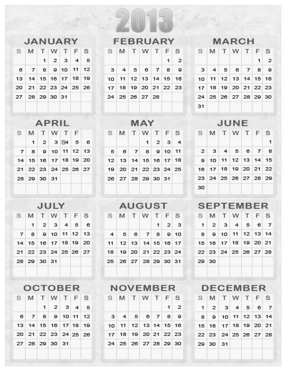 2013 Calendars
