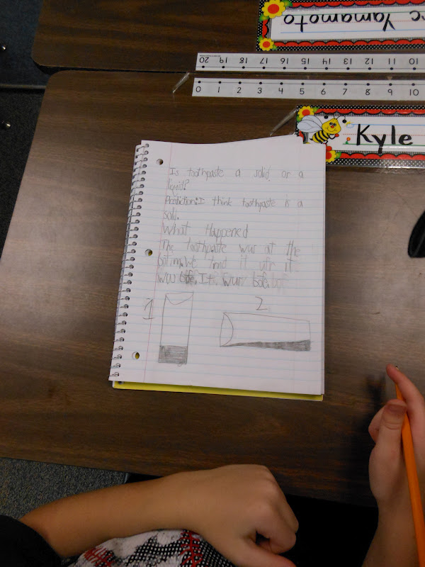 The Busy Bees Is toothpaste a solid or a liquid?