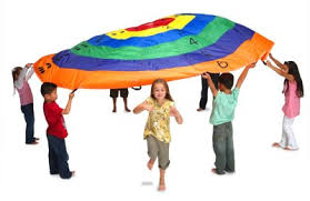 Kids Parachute Games--Run Under