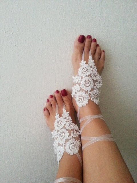 SANDALIAS PIES DESCALSOS PARA NOVIAS - BAREFOOT SANDALS FOR BRIDES by maquillajebellezamujer.blogspot.com