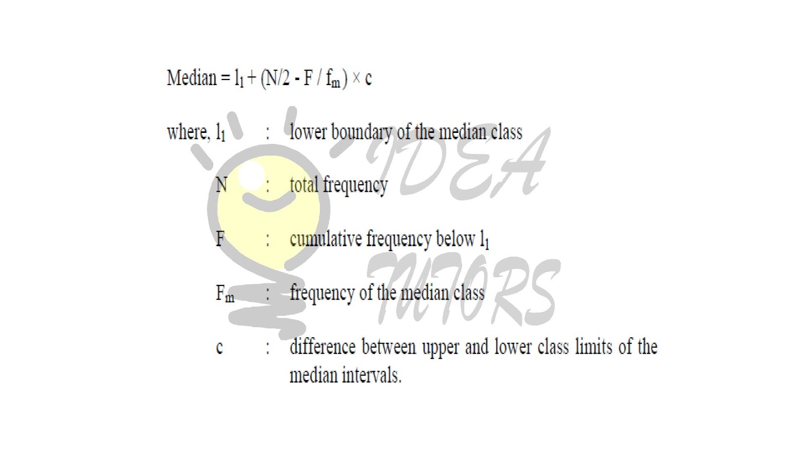 median formula median formula