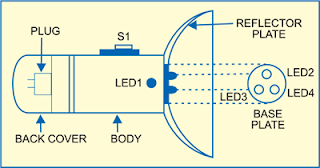 Build a Rechargeable Torch Based on White LED | Super Circuit Diagram