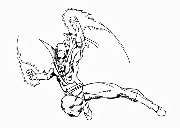 ultimate spiderman iron fist coloring pages - photo #2