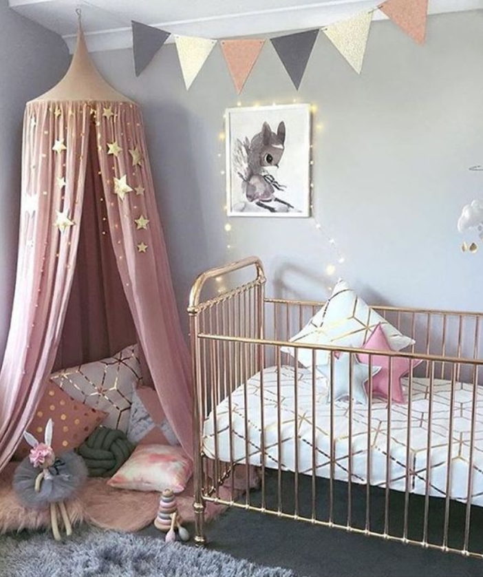 Quarto de bebê feminino, lindas inspirações quarto de bebê-quarto de bebê completo-quarto de bebê simples-quarto de bebê decorado-bebé-recém-nascido-maternidade-berço