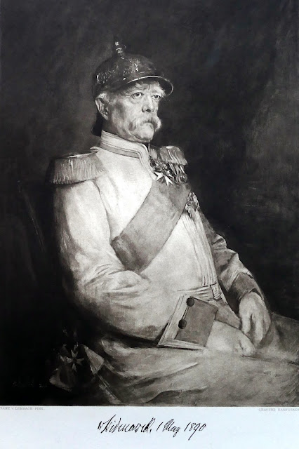 Gravure Sur Bois Encadrée - Otto Von Bismarck, Empire Allemand - Estampe Ancienne, Décoration Murale Historique