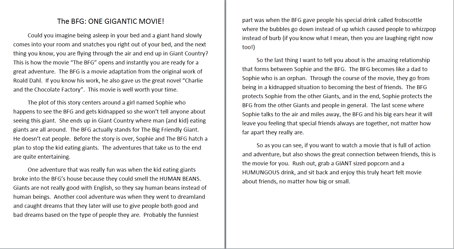 Book critique example pdf picture