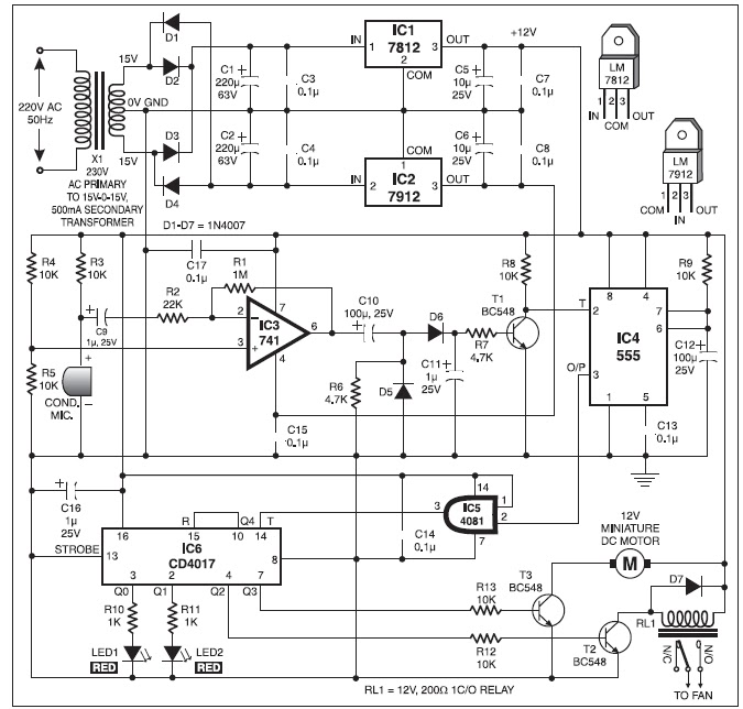 CLAP-BASED SWITCHING FOR DEVICES PROJECT CIRCUIT DIAGRAM | BASIC
