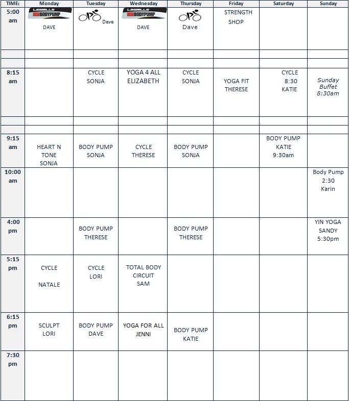 Fitness Calendar