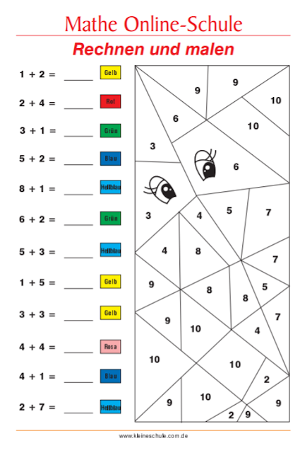 Matheaufgaben für 1. Klasse Grundschule - Tipss und Vorlagen