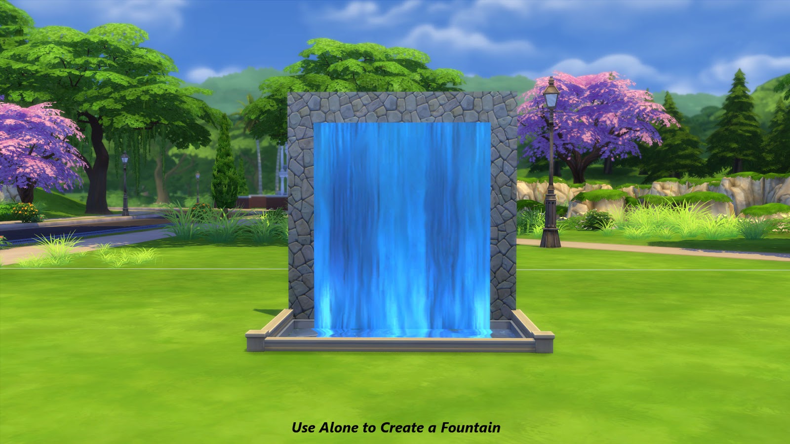 Sims 4 CC's The Best Waterfall Wall Sticker by Snowhaze