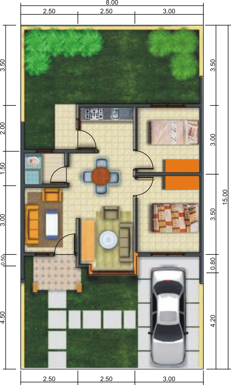 Denah Ukuran 6 X 15 REFERENSI RUMAH Situs Rujukan Desain Rumah Denah Ukuran 6 X 15 REFERENSI RUMAH Situs Rujukan Desain Rumah