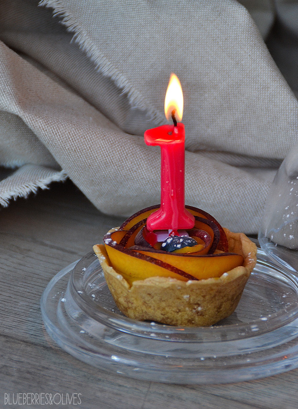 PEACH AND BLUEBERRY TARTLETS WITH VANILLA CUSTARD + BLUEBERRIES&OLIVES 1ST ANNIVERSARY
