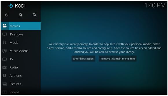Music on KODI android