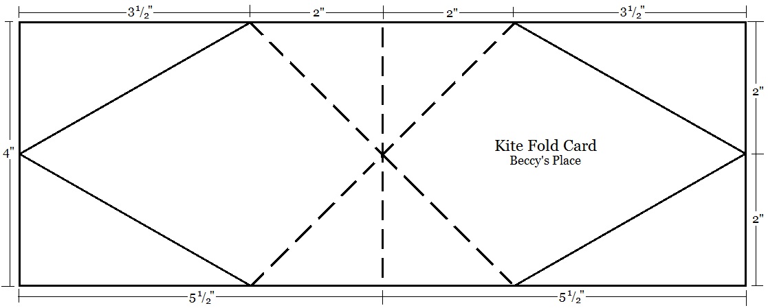 beccys place tutorial kite fold card folded card designs