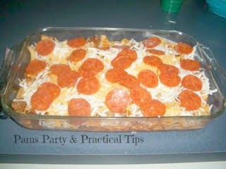 Baked Pepperoni Pizza Casserole 