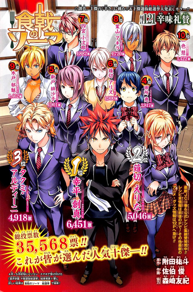 Joichiro Saiba. 2nd seat of the Elite Ten bacth 68. Shokugeki no