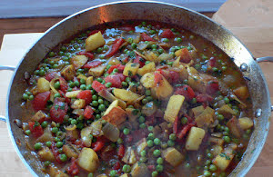 Indian-Style Potato and Pea Curry