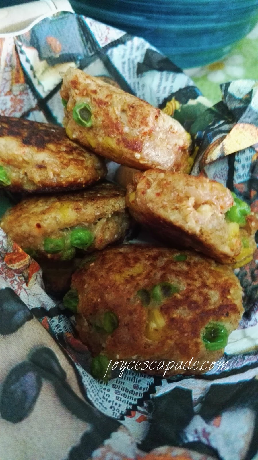 Tuna, Corn & Peas Fritters Joy 'N' Escapade