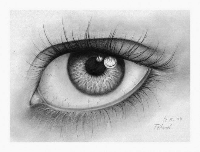 sketch of human eye