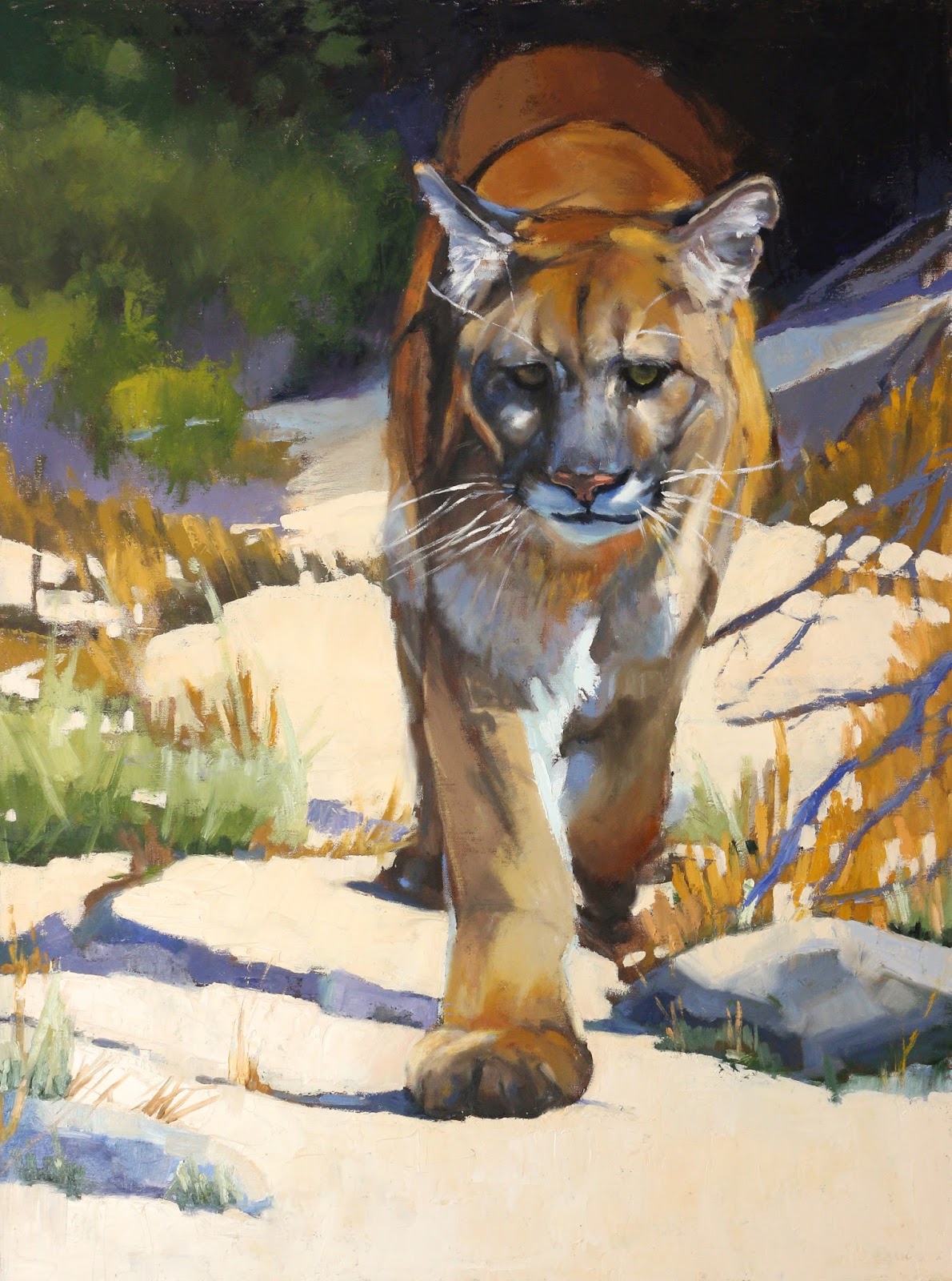 Marla Epstein Artwork: Mountain Lion Painting done